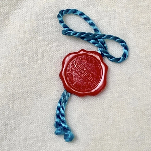 Vintage 90s Birkenstock Sandals Red & Blue Plastic Hang Tag Made in Germany RARE