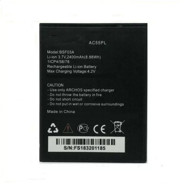 BATTERIA BATTERY AC55PL / BSF03A ARCHOS 55 PLATINUM AKKU 3.7V 2400mAh