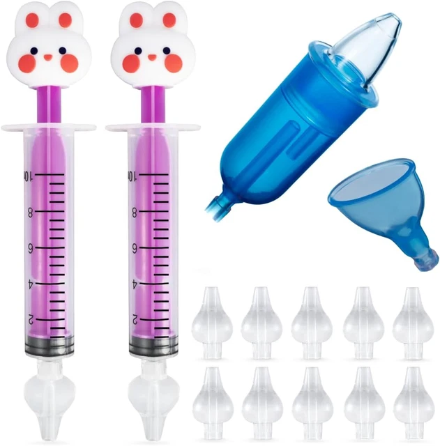 Siringa Lavaggio Nasale Bambini - 4 Pezzi Con Punte Silicone Morbido - Capacità 10ml - Riutilizzabile E Portatile - Foto 3
