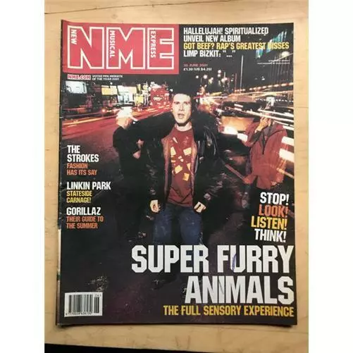 Super Furry Animals Nme Magazine June 30 2001 Super Furry Animals Cover With Mor