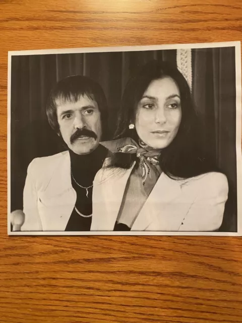Sonny Cher Photo Black And White 8 X 10