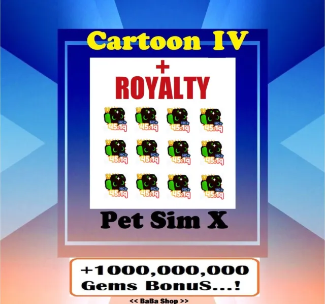 12x Cartoon IV Royalty Hardcore Rainbow Hot Dog - Pet Simulator X - PSX