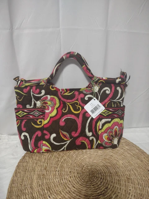 Vera Bradley Gabby Puccini Handbag. New. Black/Rust/Tan/White/Red Floral. Vera Bradley Gabby Puccini Handbag. New. Black/Rust/Tan/White/Red Floral.