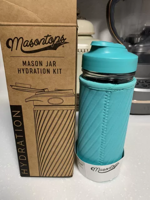 Masontops Mason Jar Hydration Kit Glass Water Bottle up to 20oz