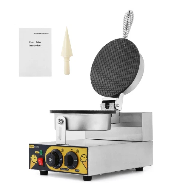 Electric Ice Cream Cone Waffle Maker Machine Nonstick Egg Roll Mold Commercial