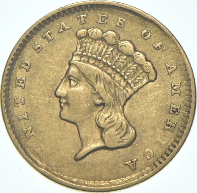 1856 $1 Indain Princess Head Gold Dollar Piece *9550