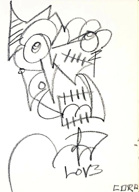 Impressionist Artist Original Love Matters Portrait Wall Artwork Drawing Sketch