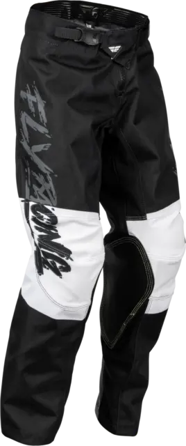 Fly Racing Youth Kinetic Khaos Pants Grey/Black/White 26
