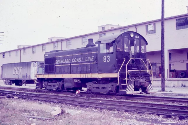 ORIGINAL 1973 RAILROAD SLIDE SEABOARD COAST LINE 83 Alco S4 x Seaboard Air Line