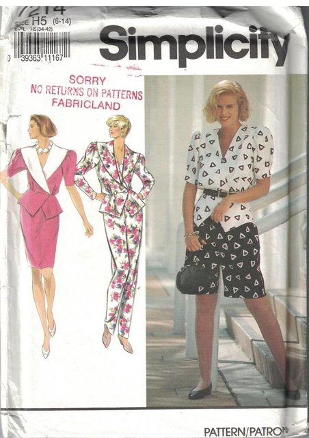 7214 Uncut Simplicity Cartamodello Misses Top Gonna Pantaloni Pantaloncini