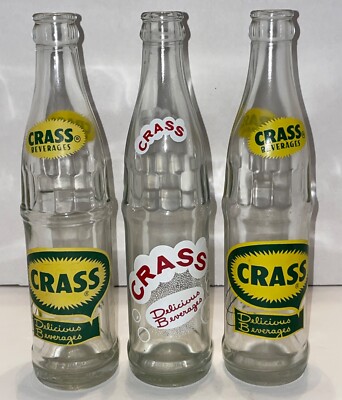 VINTAGE COCA COLA Crass Beverages 10 oz ounce Clear Soda Cola ...