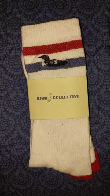 NWT Bird Collective bird watcher duck socks size Large Men's size 8-13 women's 9