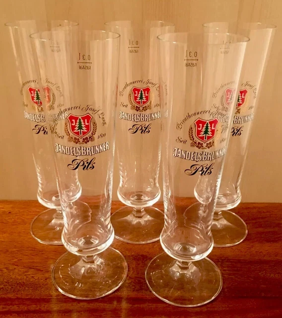 GLÄSER JANDELSBRUNNER BIER 0,3L Biergläser Pilsgläser Privatbrauerei