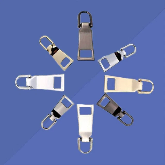 8 Pcs Zinc Alloy Zipper Pull Backpack Zippers Extender Clothing