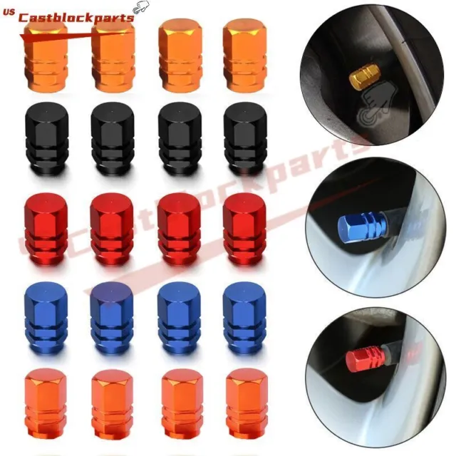 4pcs Aluminum Car Tire Valve Caps Tyre Valve Stem Cover Air Dust Wheel Rim Cap