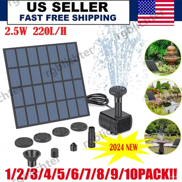 Solar Power Fountain Submersible Floating Water Pump Bird Bath Pond Garden Decor