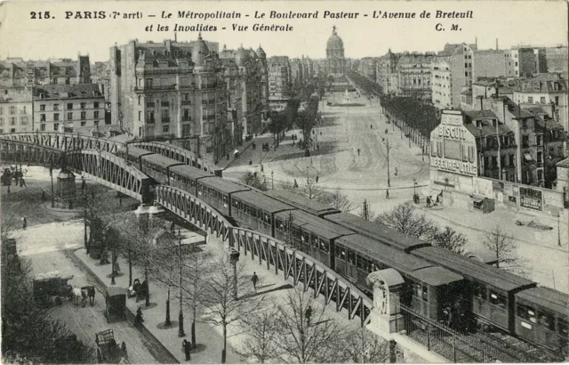 CPA - Paris - Le Métro - Le Boulevard Pasteur - Vue Générale