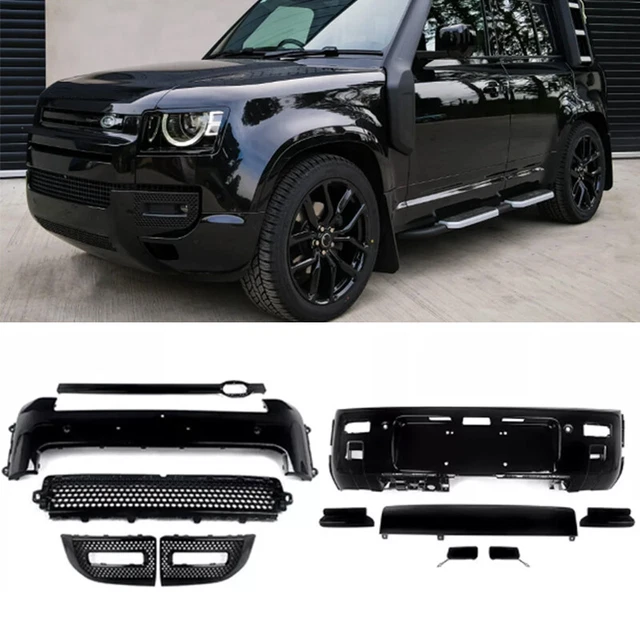 SCHWARZ S Diamant Naht 2X Hintertür Karte Bezüge Für Land Rover