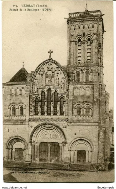 CPA - Carte postale -France - Vezelay - Façade de la Basilique- 1929 (CP475)