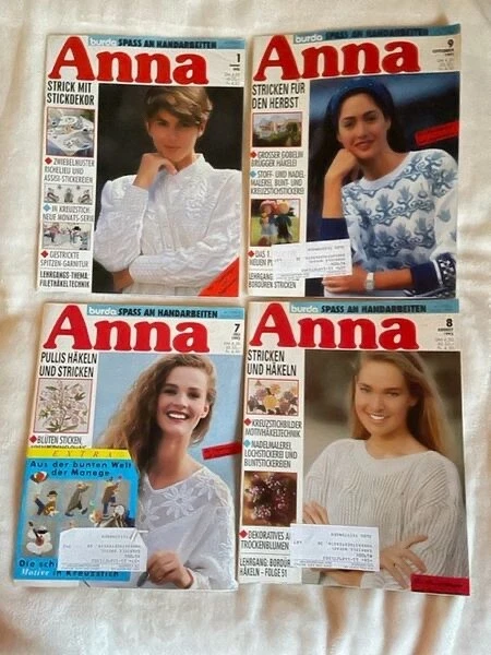 Konvolut: Anna 4 Hefte  Burda Spass an Handarbeiten (4)