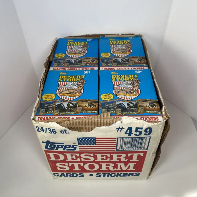 1991 Topps Desert Storm Coalition For Peace Series 1 Trading Cards Case 24 Boxes