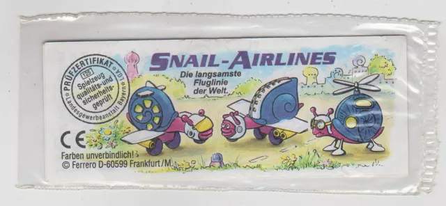 Ü Ei Kinder -  BPZ Satz "Snail-Airlines" in OVP