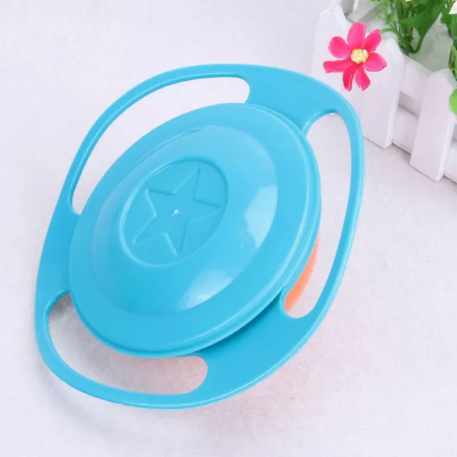 Baby Feeding Dish Cute Baby Gyro Bowl Universal 360 Rotate Spill-Proof Bowl 3