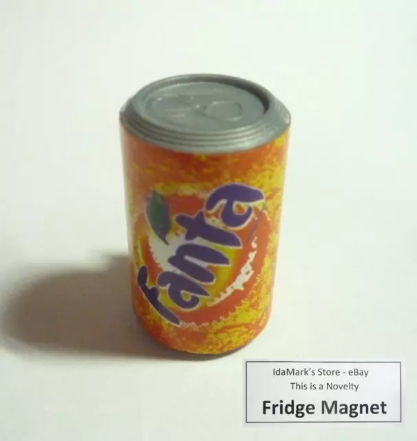 FANTA Orange Can Limited Edition FRIDGE MAGNET Novelty 2006 1.5" tall Coca Cola