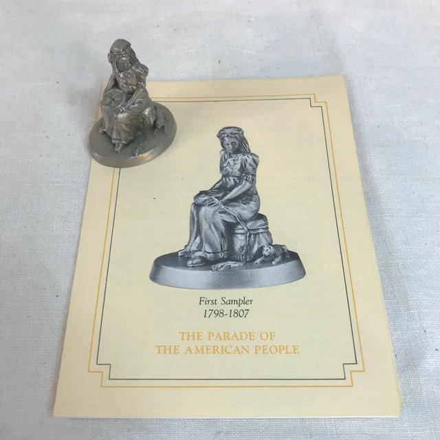 Saturday Evening Post Parade Of American People Pewter : "FIRST SAMPLER" 1982
