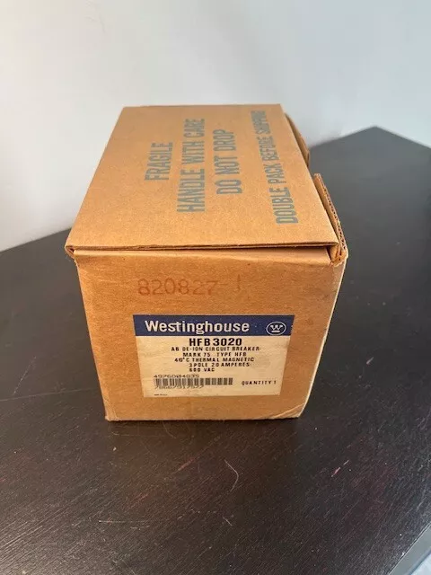 Westinghouse 20 Amp Circuit Breaker HFB3020 Mark 75 600VAC 3 Pole NEW