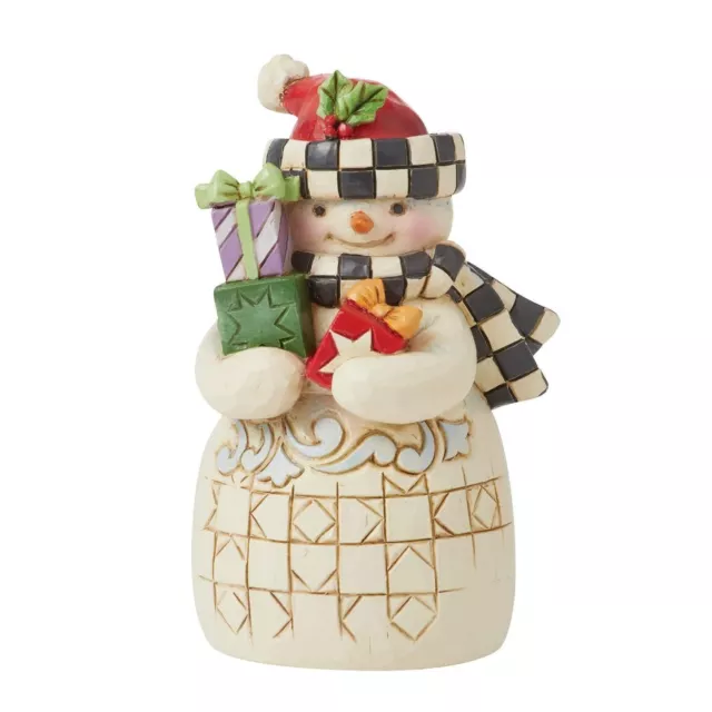 Jim Shore Heartwood Creek Snowman with Gifts Miniature Figurine 6012958