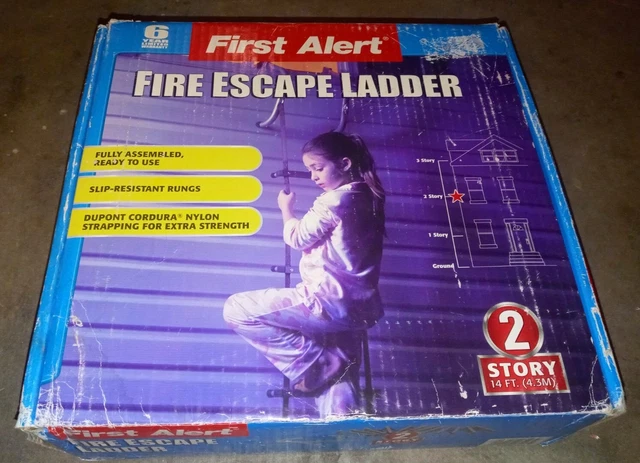 Escalera de escape de incendios First Alert nueva caja abierta