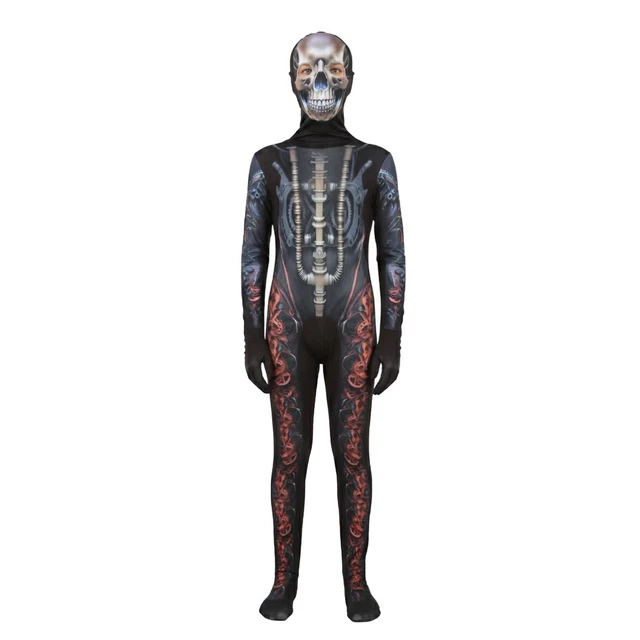 Niños Niña Esqueleto A2Z Mono One Piece Estampado Disfraz Halloween 5