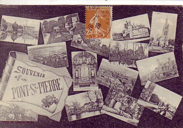 CPA 27 EURE NORMANDY near Les Andelys Romilly BRIDGE SOUVENIR ST STONE 1928