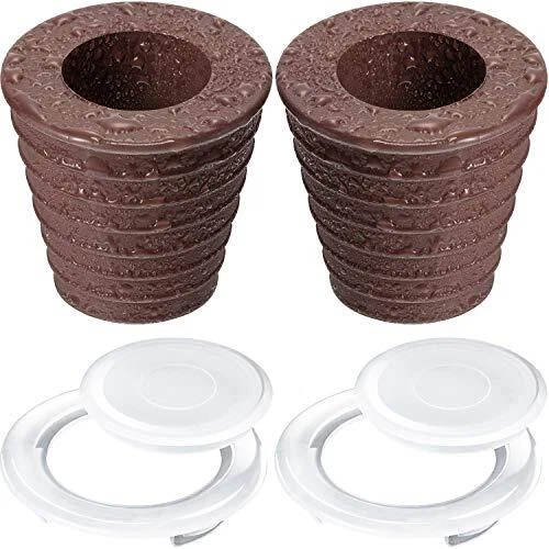 4 Pieces Umbrella Cone Wedge and Table Umbrella Hole Ring and Cap Set for