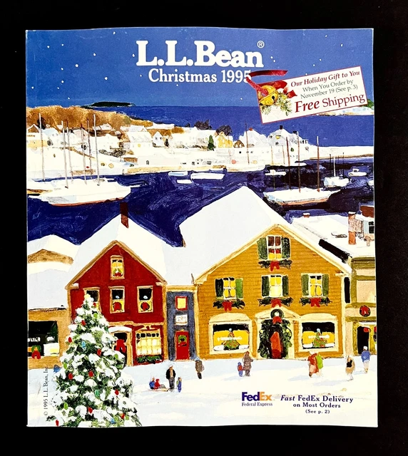 1995 LL BEAN Christmas Holiday Apparel Clothing Home Goods Vintage