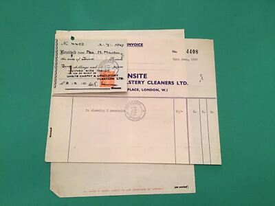 Whittle & Coleman Ltd 1947 London Wholesale Florist receipt R35388 