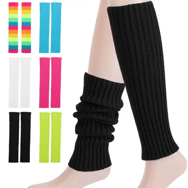 Women Winter Warm Leg Warmers Cable Knit Ladies Knitted Socks Leggings Crochet