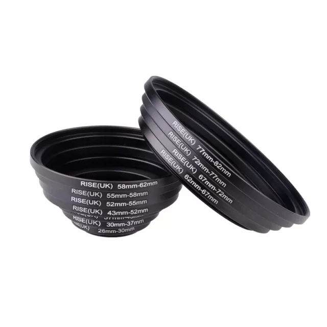 1 Set of 11pcs Camera Lens Filter Step Up Ring  Adapter for Camera Lens 26~82MM