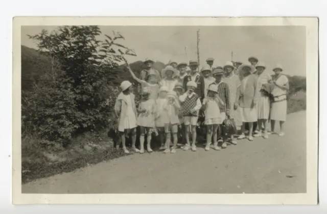 The Big Family - Vintage 1927 Snapshot Holidays Carolles Anonymous Photo