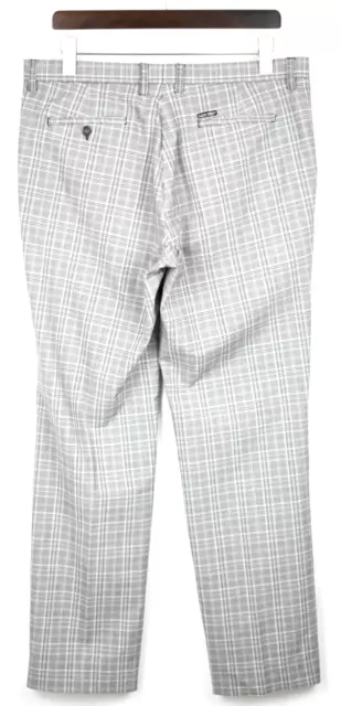 Galvin Green Pantaloni Uomo W37/L33 Grigio Quadri Classico Golf Zip Fly 2