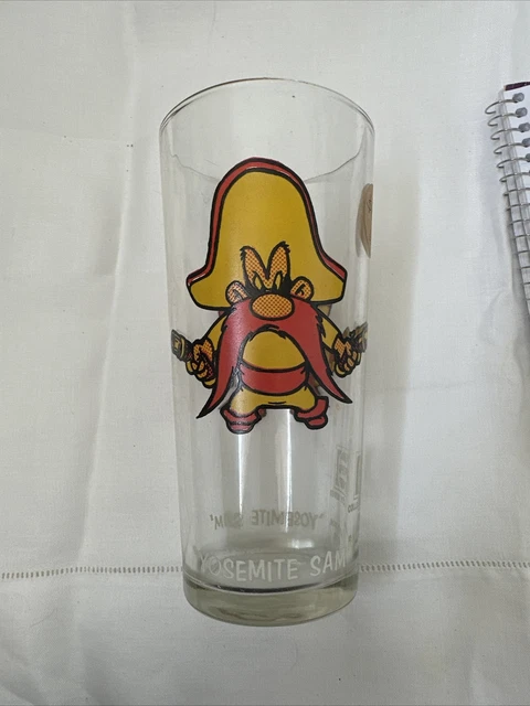 Vintage 1973 YOSEMITE SAM Glass Pepsi Collector Series Warner Bros. Looney Tunes