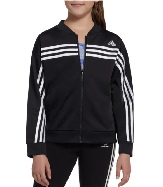 NWT Adidas Tricot Three Stripe Jacket Girls Medium 10/12