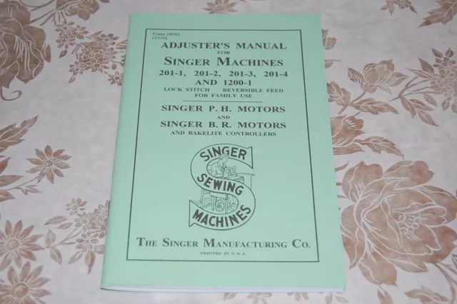 Einsteller Timing & Einstellen Servicehandbuch für Singer 201 & 1200 Nähmaschine