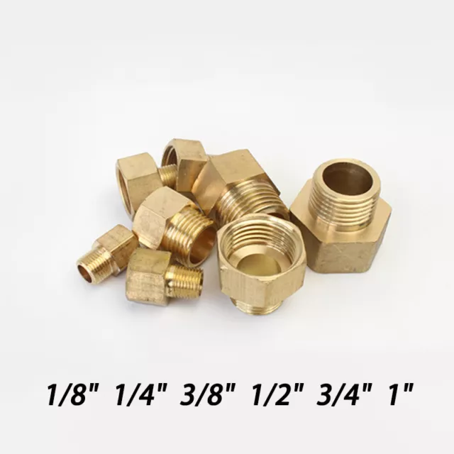 Brass BSP Male To NPT Female Pipe Equal/Reducer Threaded Adapter Fitting 1/8"-1"
