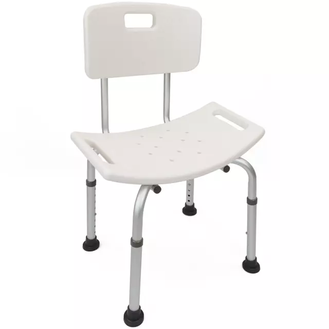 Silla de ducha antideslizante regulable en altura para baño