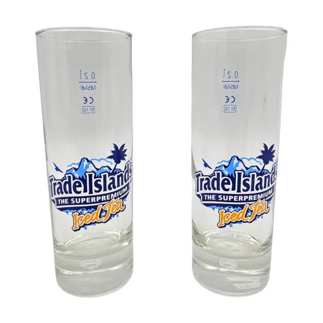 Trade Island Iced Tea Gläser 2 Stück Eistee Glas 0,2 l Trinkglas Hochwertig