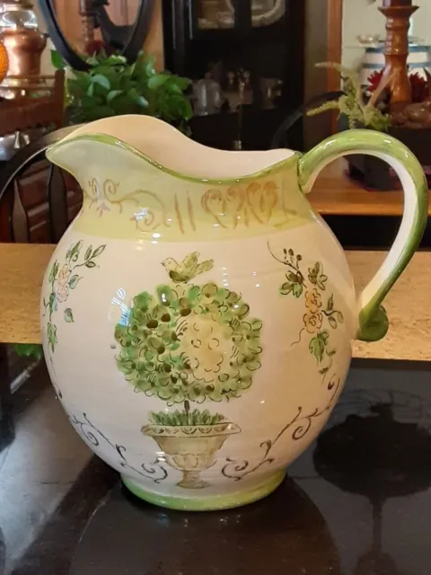 Large Ceramic Topiary Pitcher