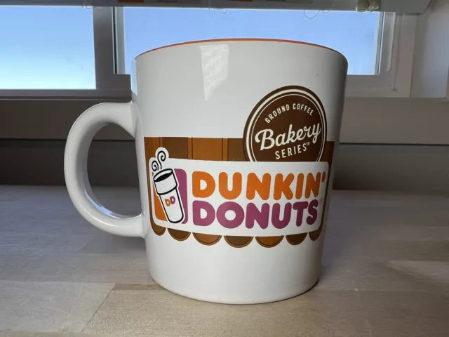 Dunkin' Donuts Bakery Series Ceramic Coffee Mug Cup Orange White