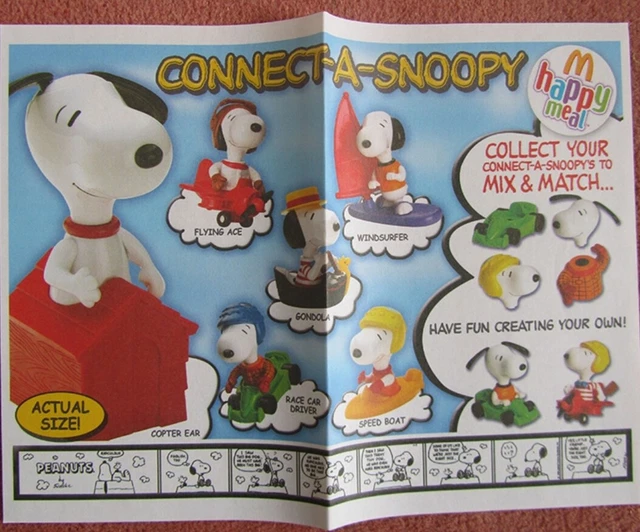 MCDONALDS TOYS CONNECT A Snoopy 2002 /2004 Pick A Toy $8.50